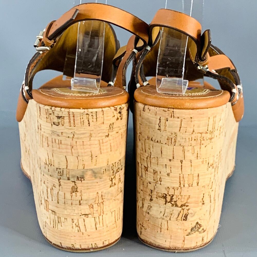 Ralph Lauren Size 10 Tan Beige Leather Slingback … - image 3